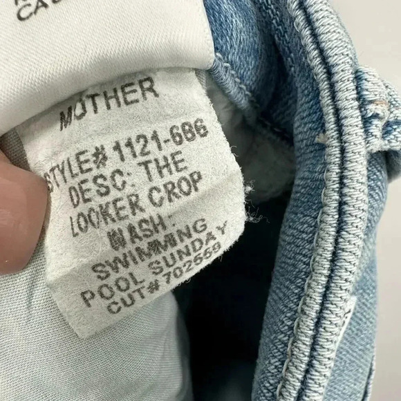 MOTHER THE LOOKER HIGH-RISE CROP SKINNY JEANS IN SWIMMING POOL SUNDAY B1376 - Picture 6 of 7